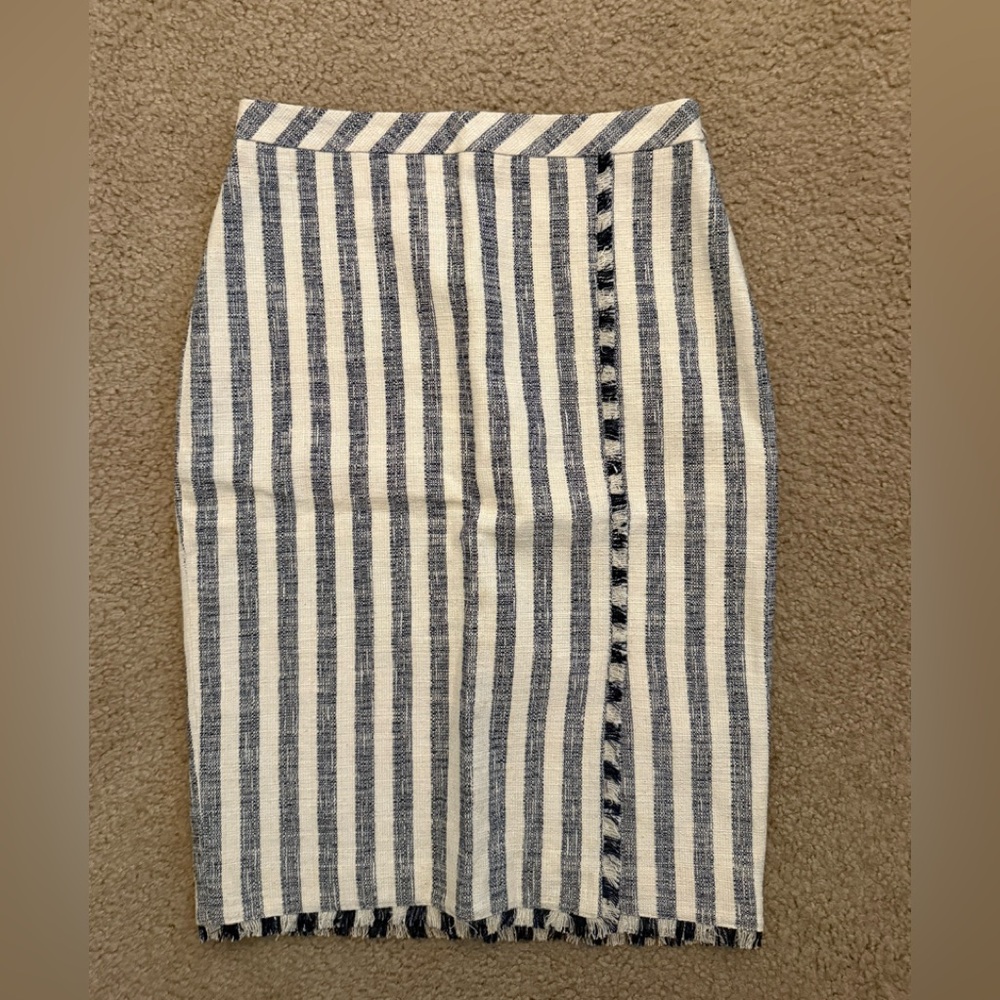 Striped Blue and White Women's Skirt